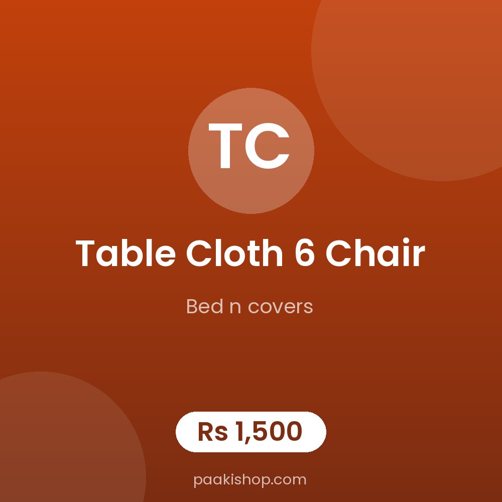 table cloth 6 chair