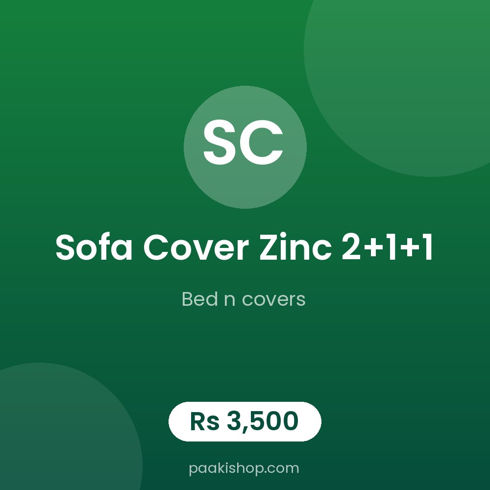 sofa cover zinc 2+1+1