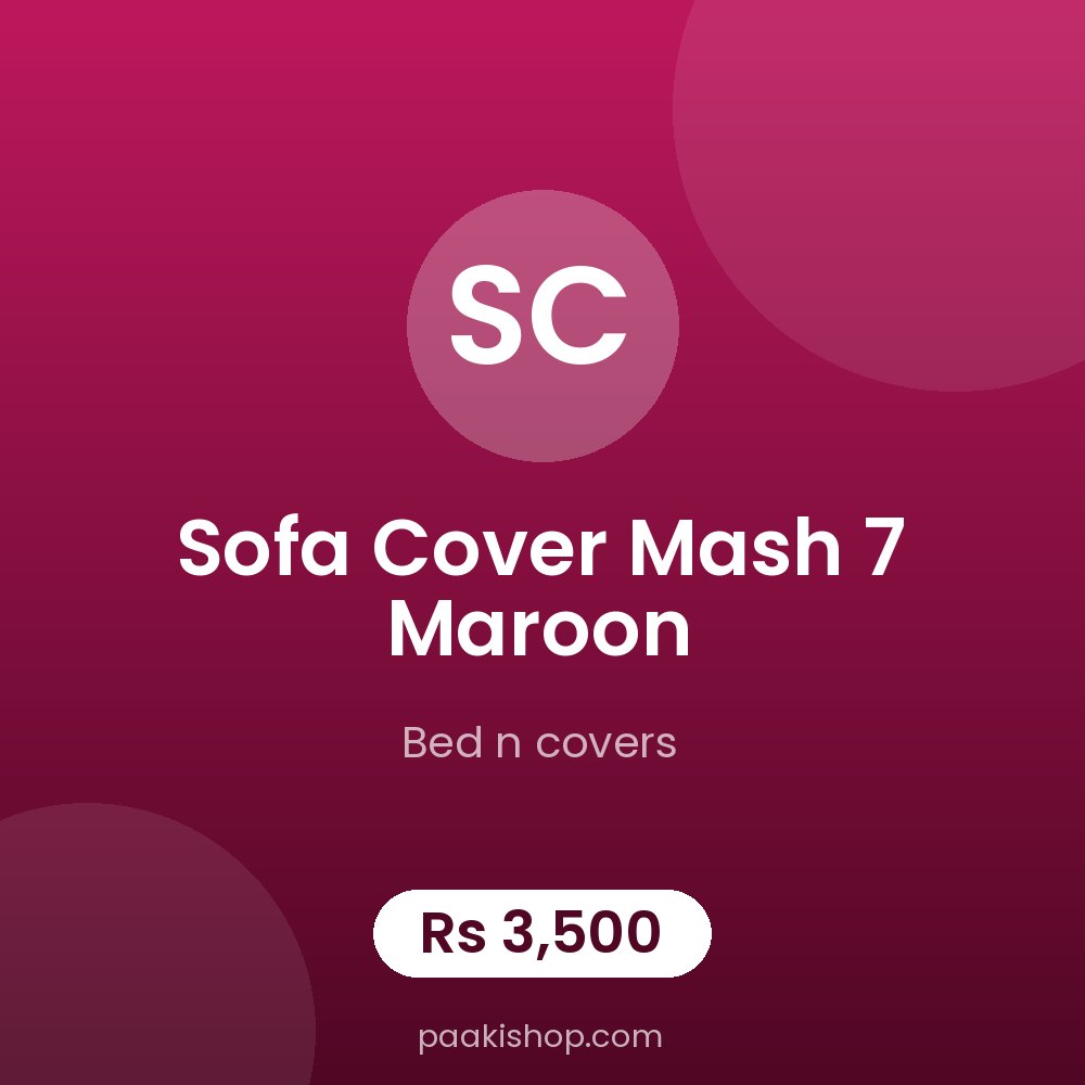 Sofa cover mash 7 maroon