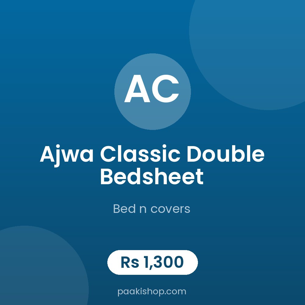 Ajwa classic double bedsheet