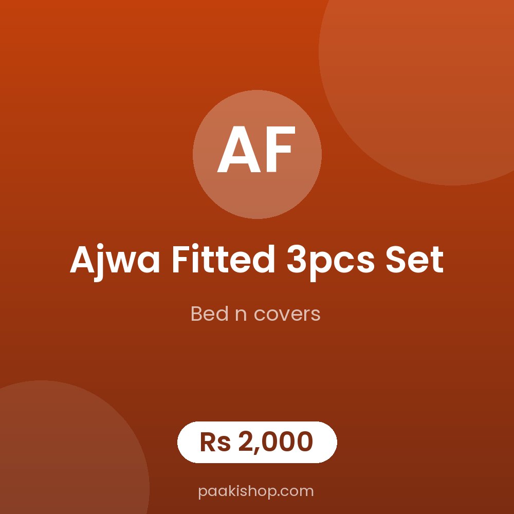 Ajwa fitted 3pcs set