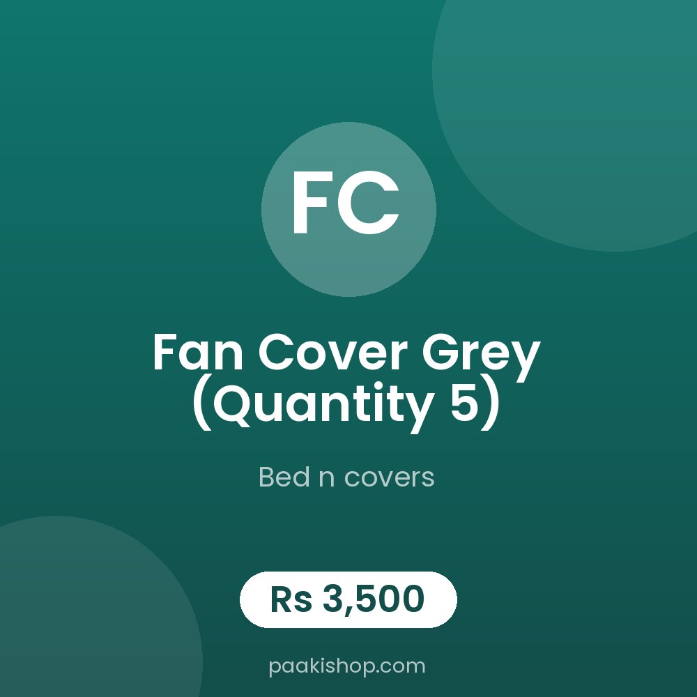 Fan Cover Grey (Quantity 5)