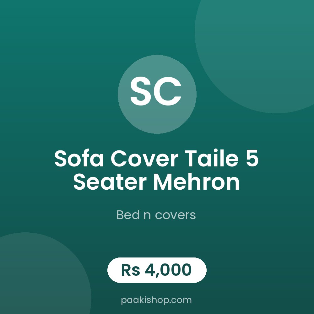 sofa cover taile 5 seater mehron