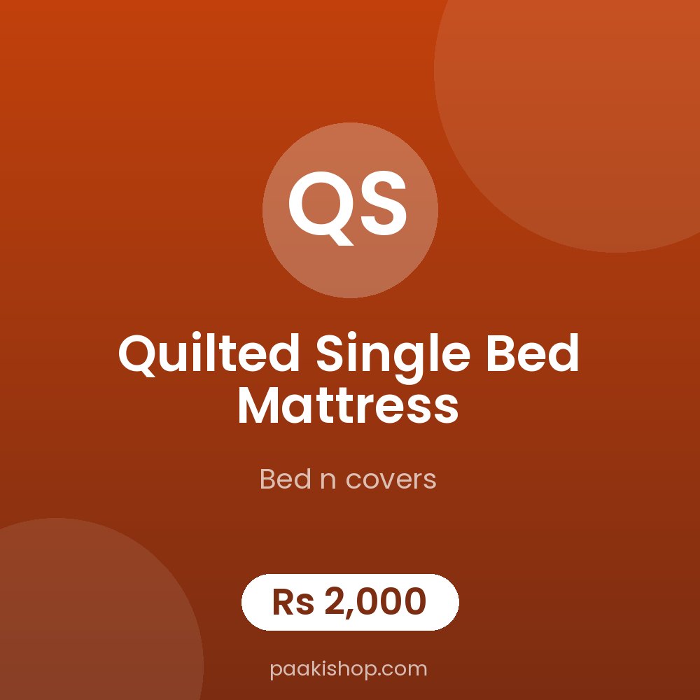 quilted single bed mattress