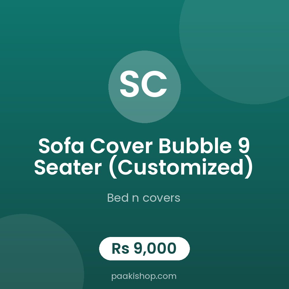sofa cover bubble 9 seater (Customized)