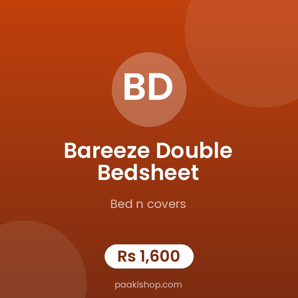 bareeze double bedsheet
