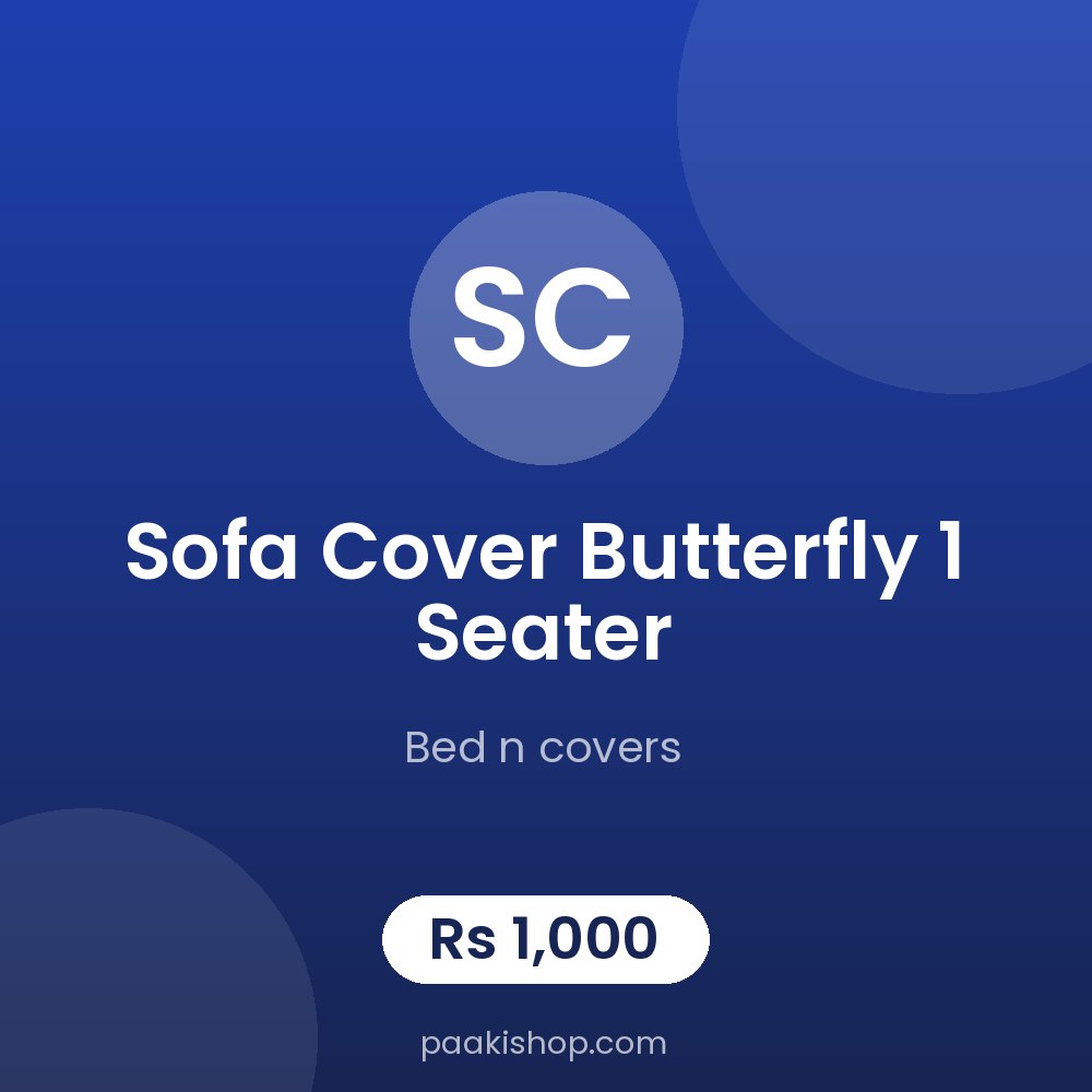 sofa cover butterfly 1 seater