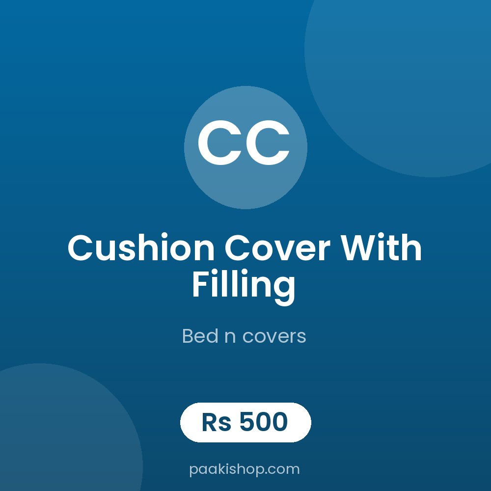 cushion cover with filling