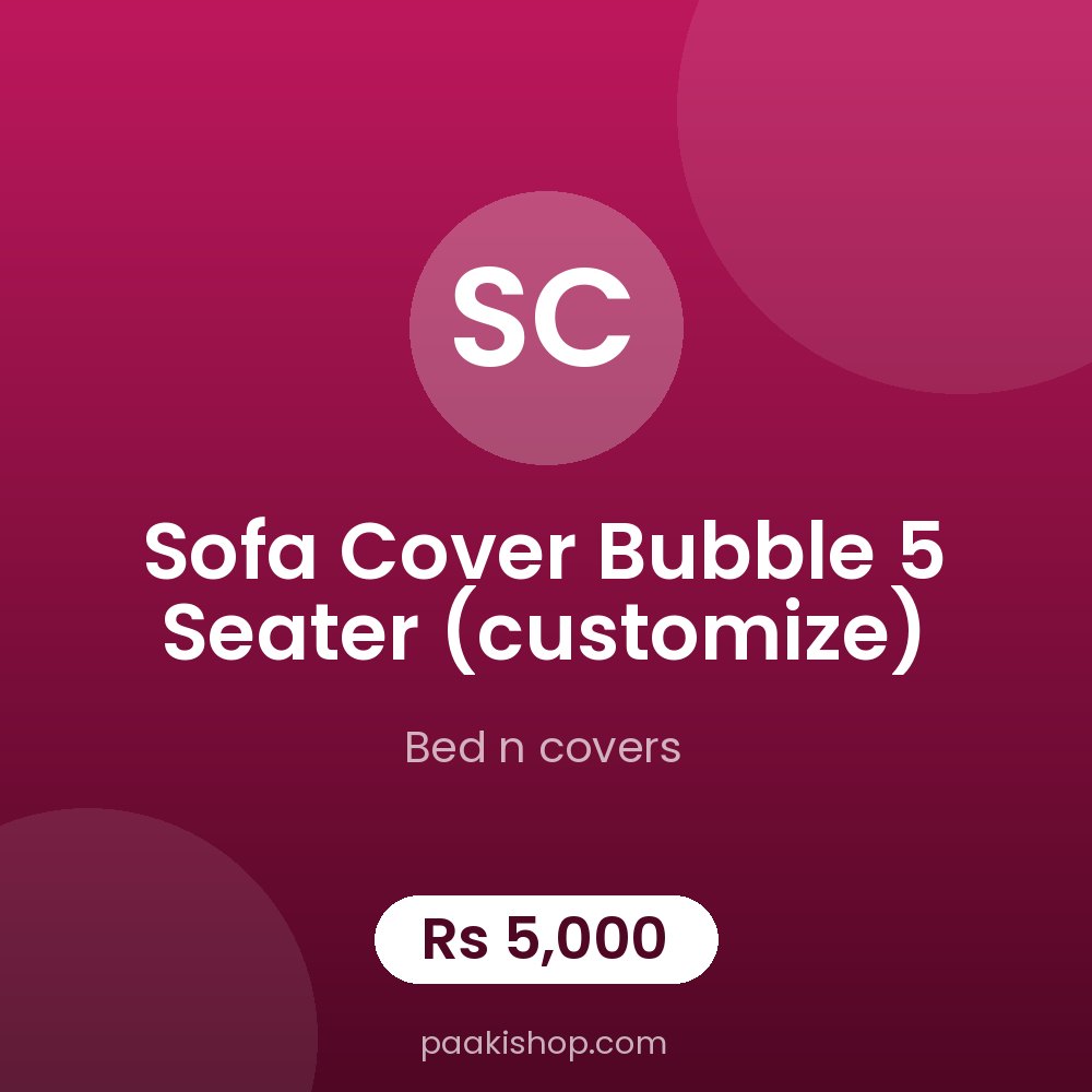 Sofa cover bubble 5 seater (customize)