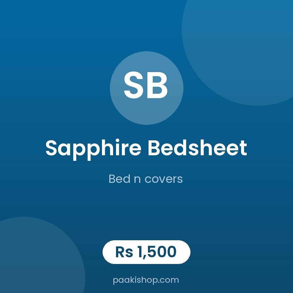 Sapphire bedsheet