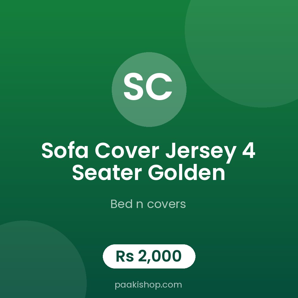 sofa cover jersey 4 seater golden
