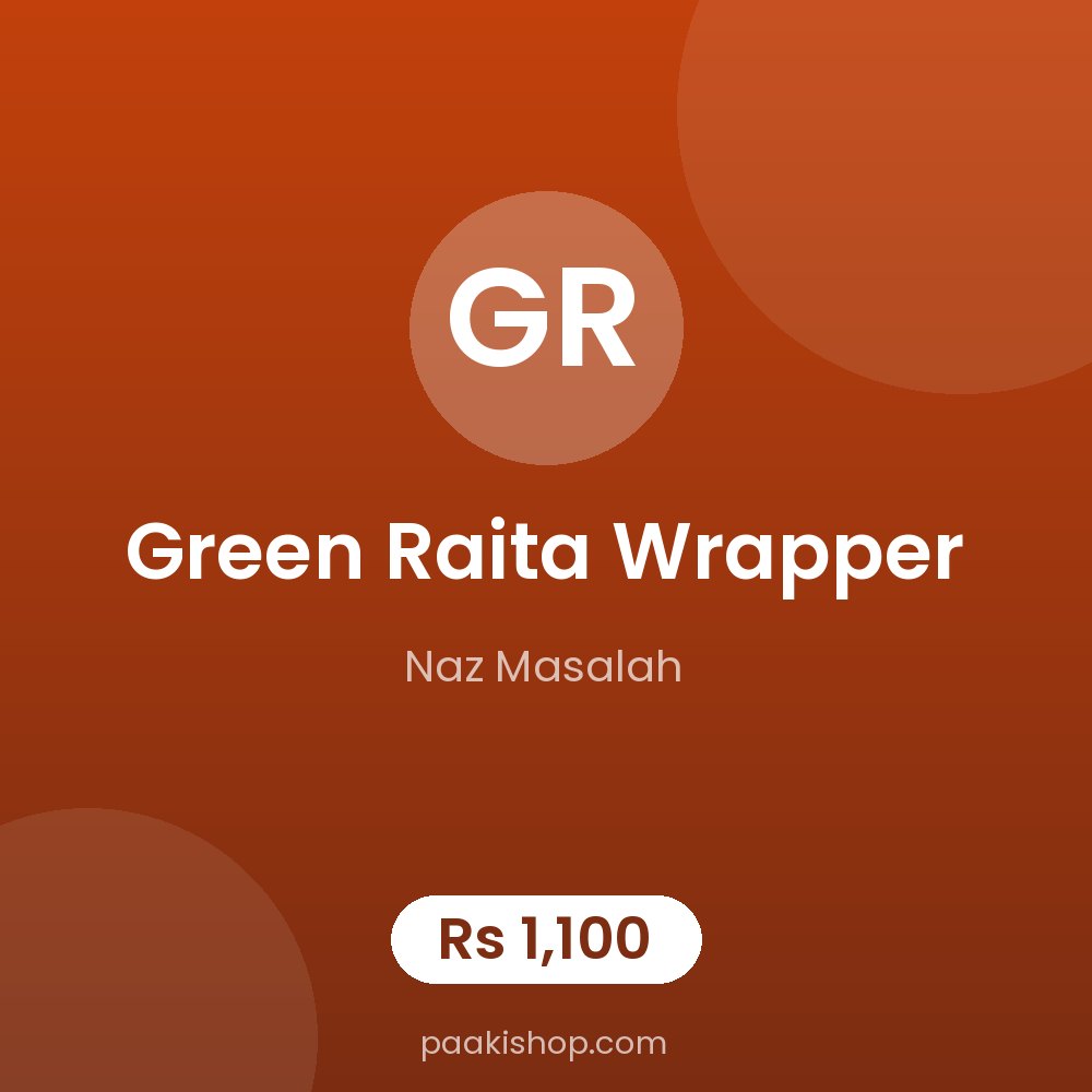 Green Raita wrapper