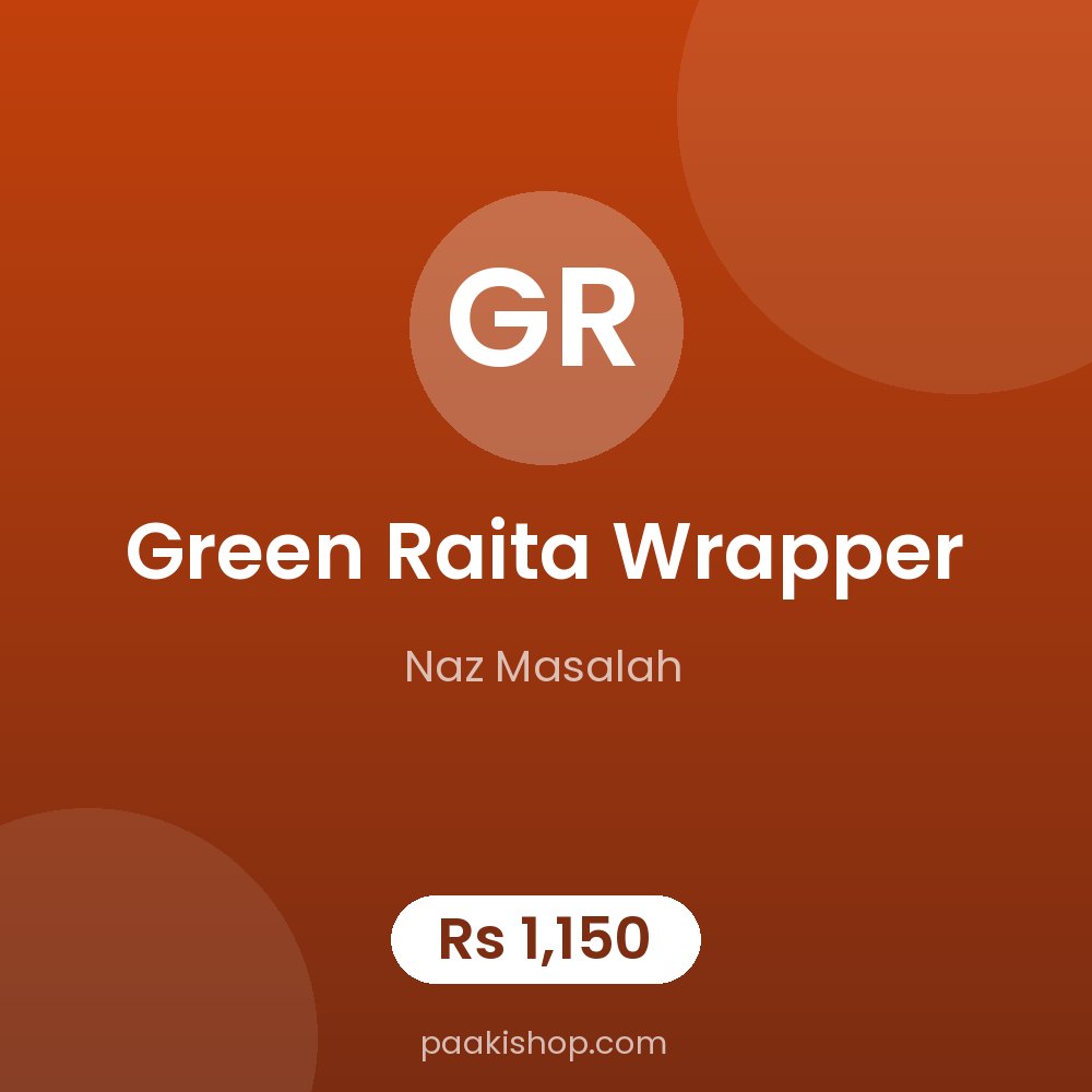 Green Raita wrapper