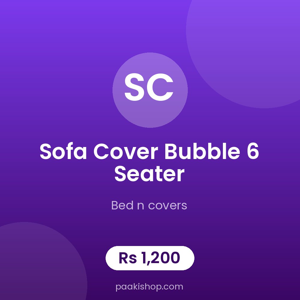 sofa cover bubble 6 seater