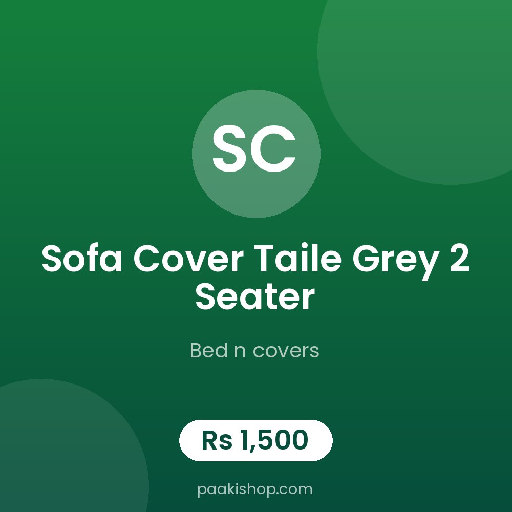 sofa cover taile grey 2 seater