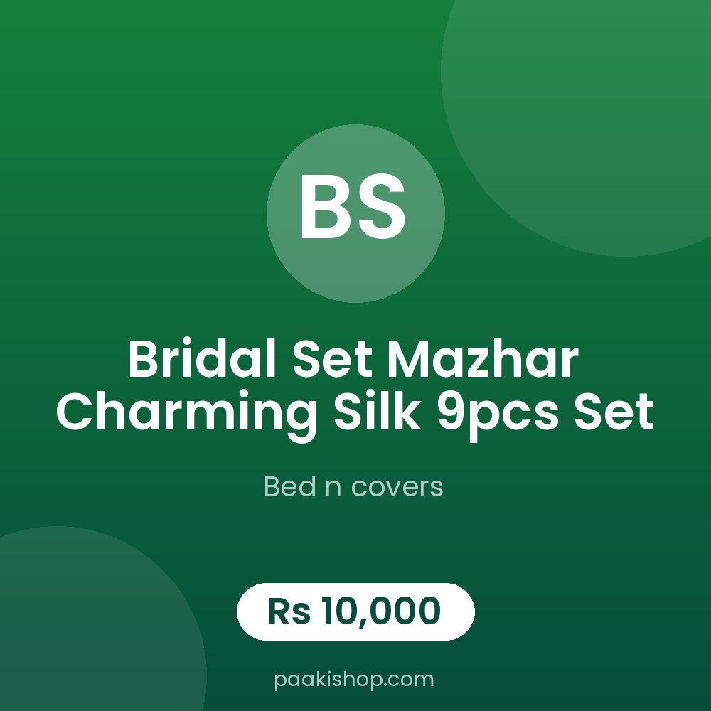Bridal set Mazhar Charming Silk 9pcs set