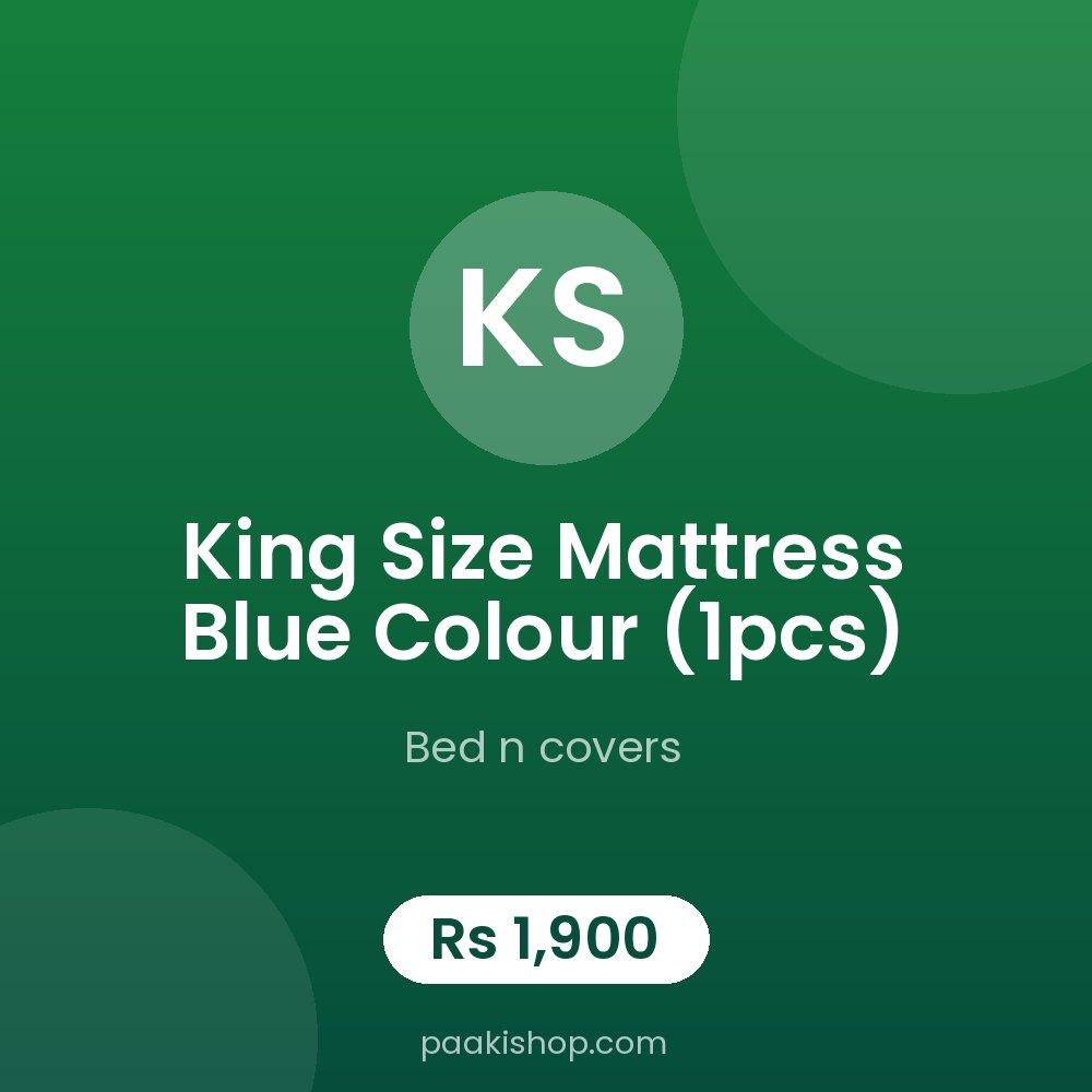 King size mattress blue colour (1pcs)