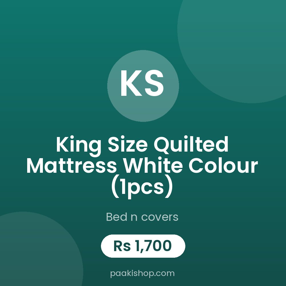 king size quilted mattress white colour (1pcs)