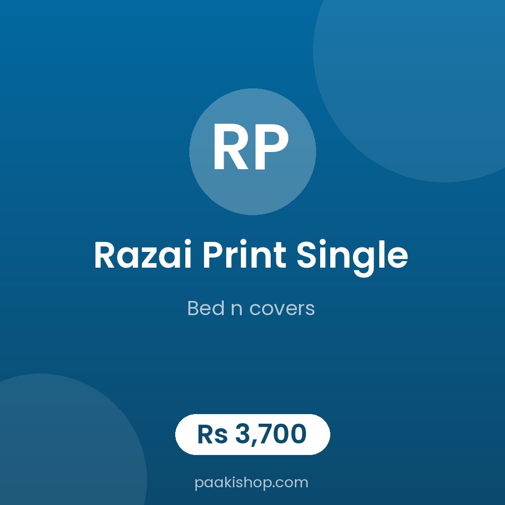 razai print single