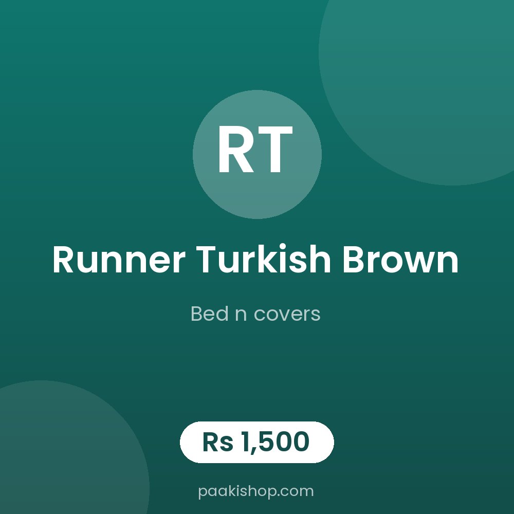 Runner turkish brown