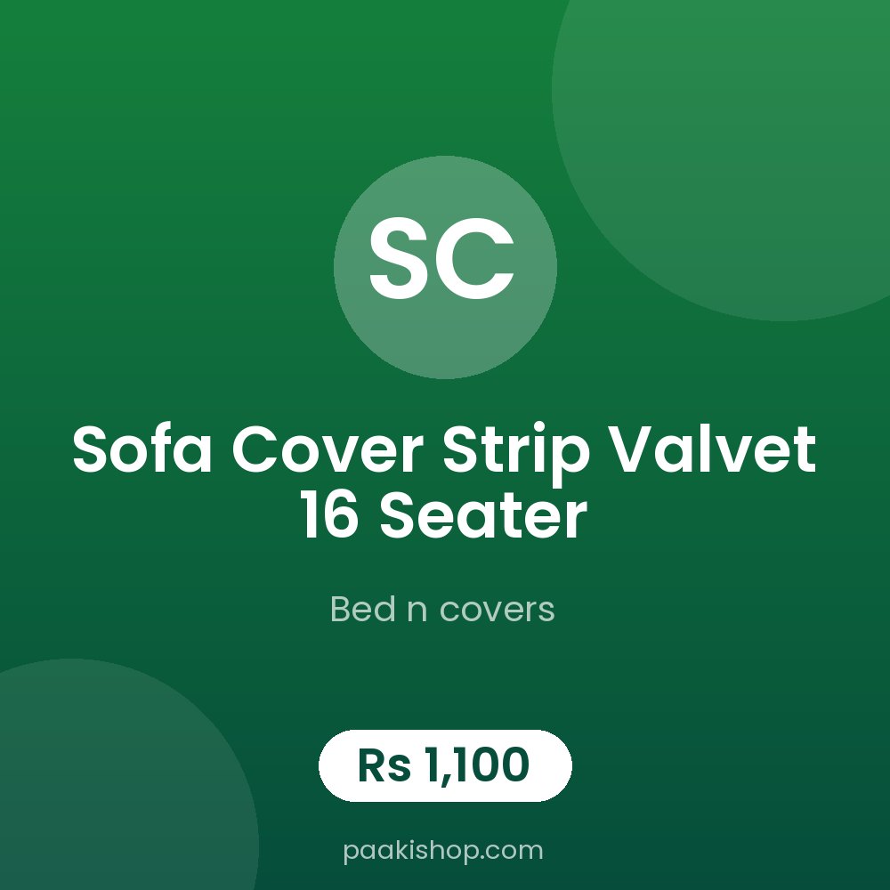 sofa cover strip valvet 16 seater