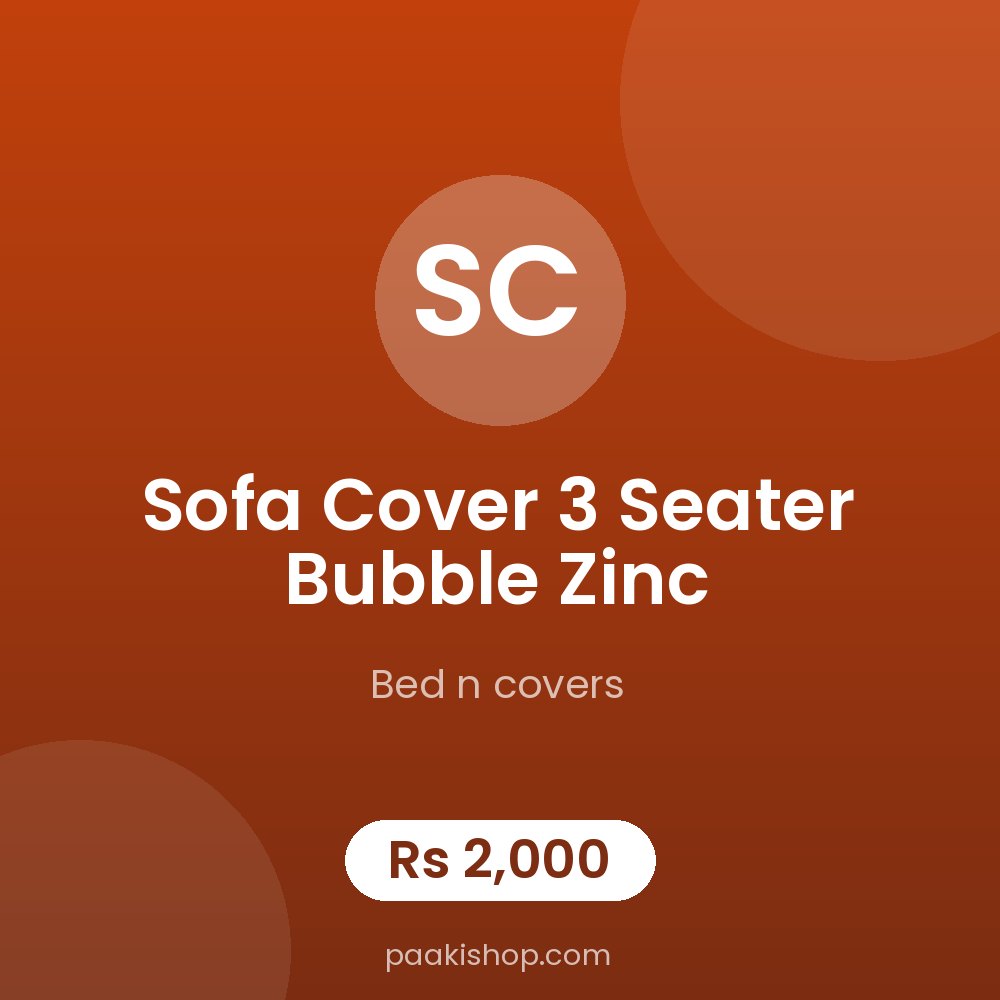 sofa cover 3 seater bubble zinc