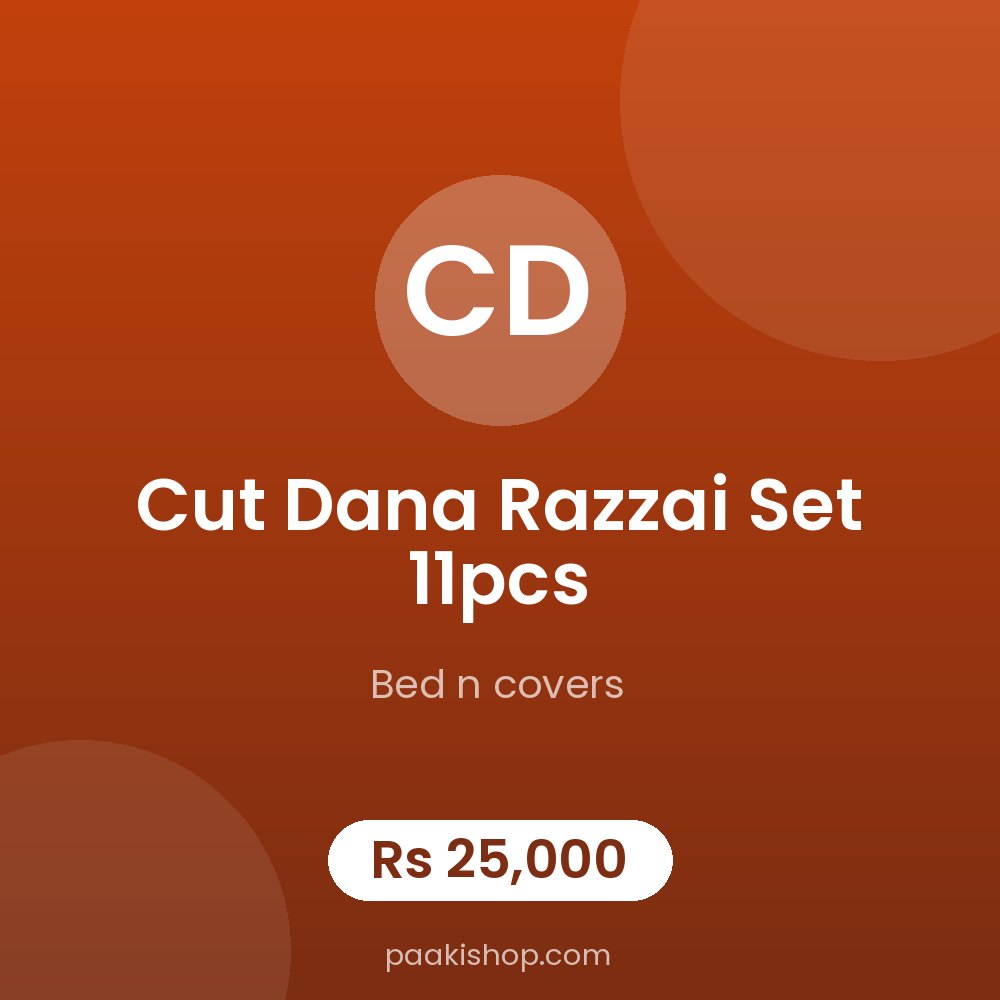 Cut Dana razzai set 11pcs