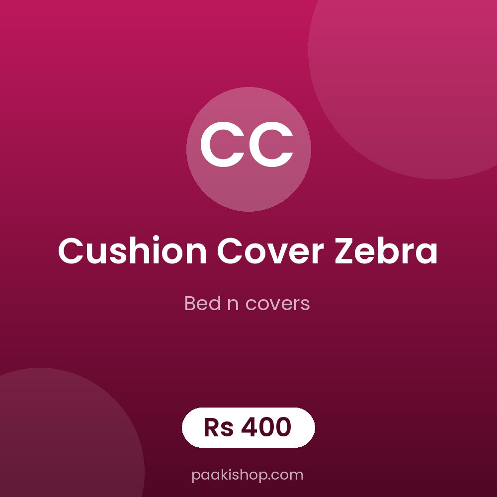 cushion cover zebra