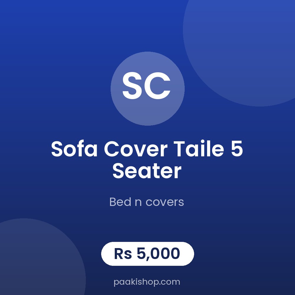sofa cover taile 5 seater
