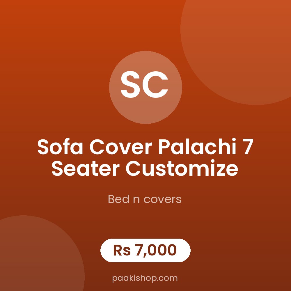 sofa cover palachi 7 seater customize