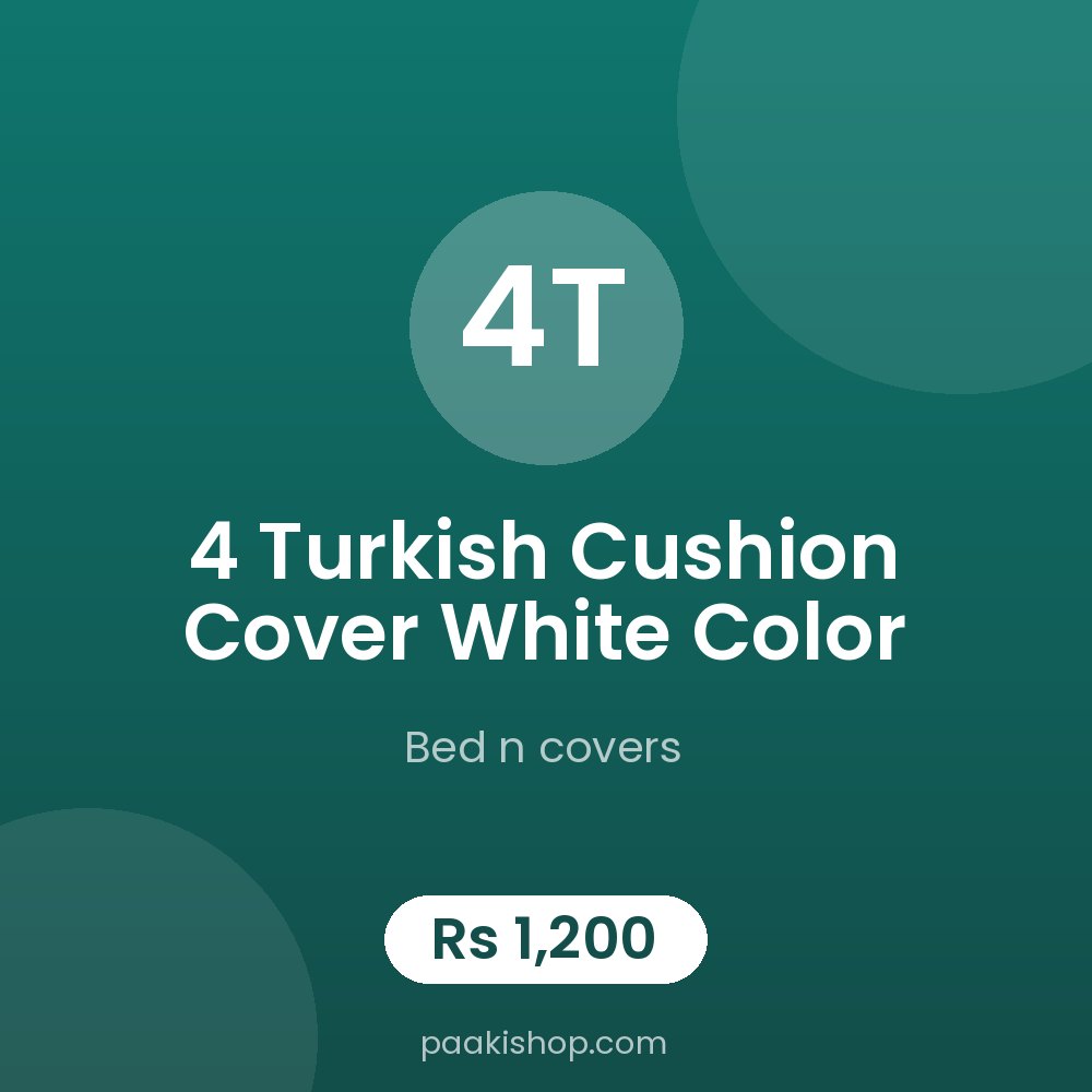 4 turkish cushion cover white color