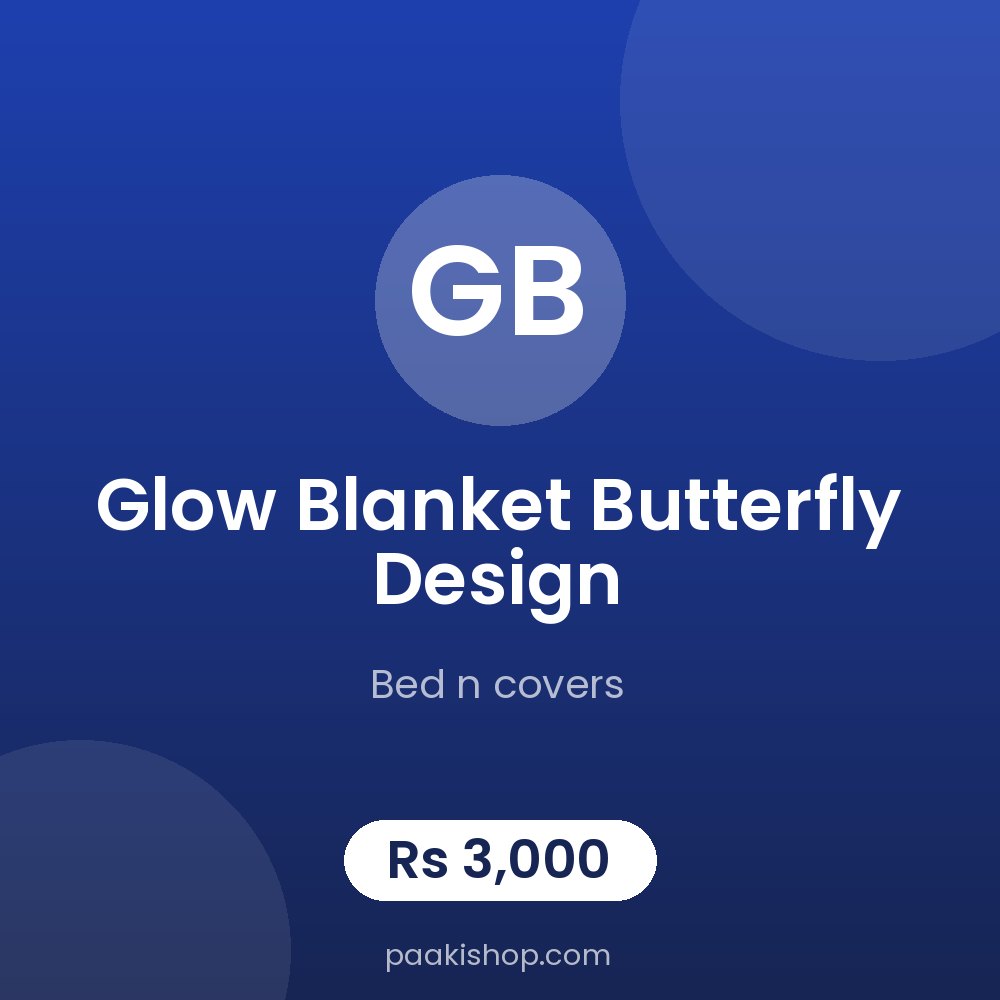 Glow blanket butterfly design