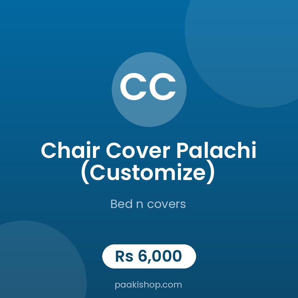 Chair cover palachi (Customize)