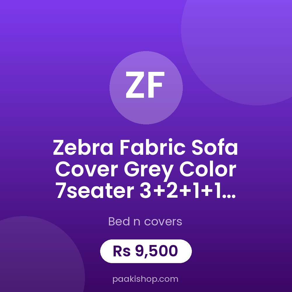 Zebra fabric sofa cover grey color 7seater 3+2+1+1
Quilted waterproof Matters light blue color (1pcs)