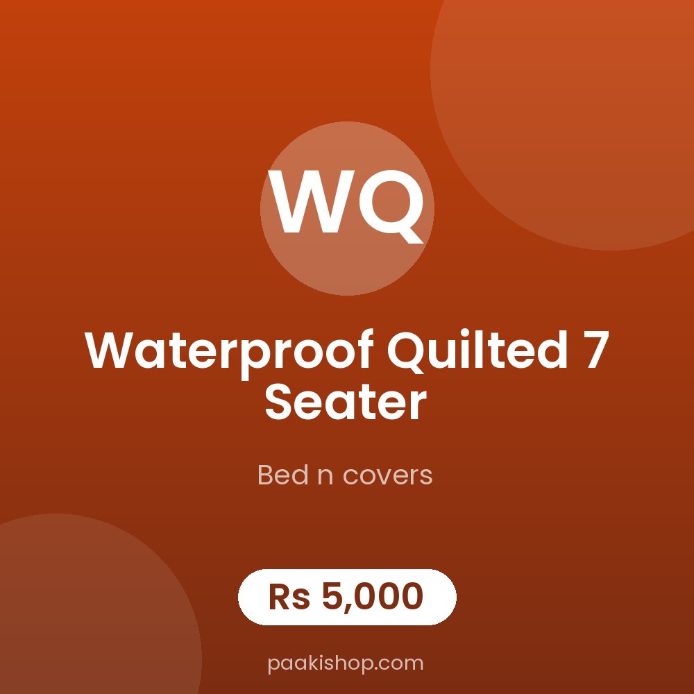waterproof quilted 7 seater