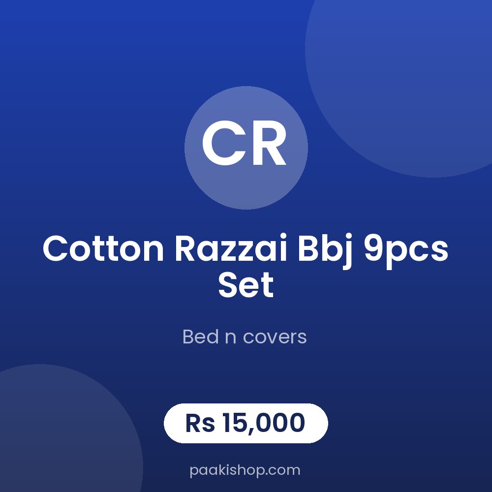 cotton razzai bbj 9pcs set