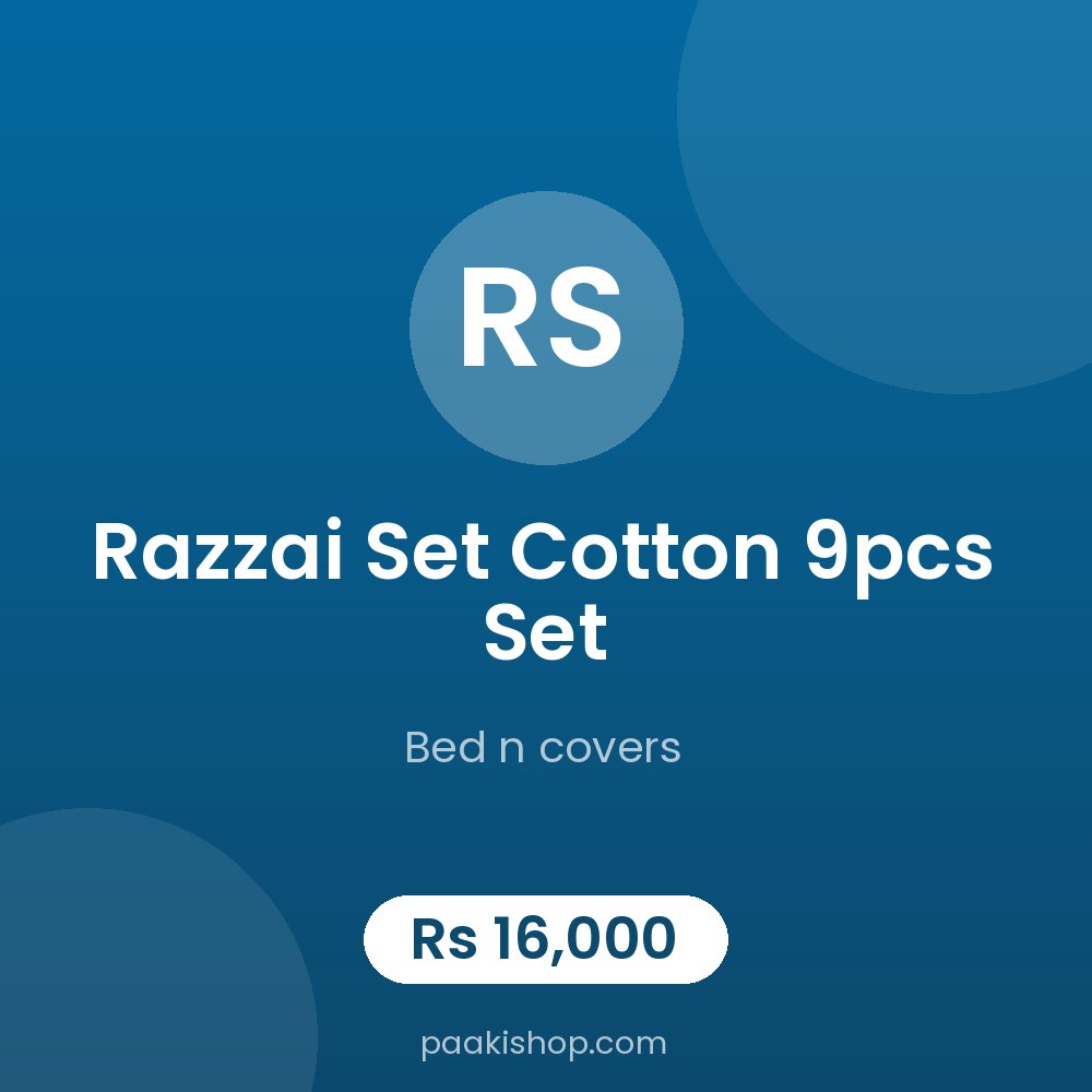 razzai set cotton 9pcs set