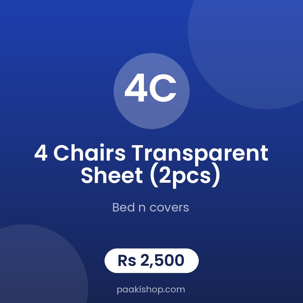 4 chairs transparent sheet (2pcs)