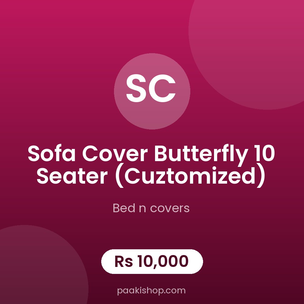 sofa cover butterfly 10 seater (Cuztomized)