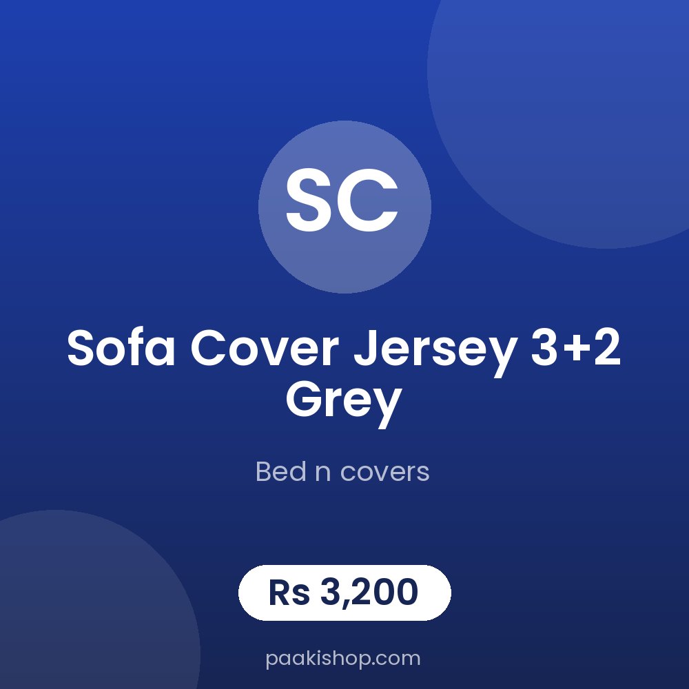 sofa cover jersey 3+2 grey