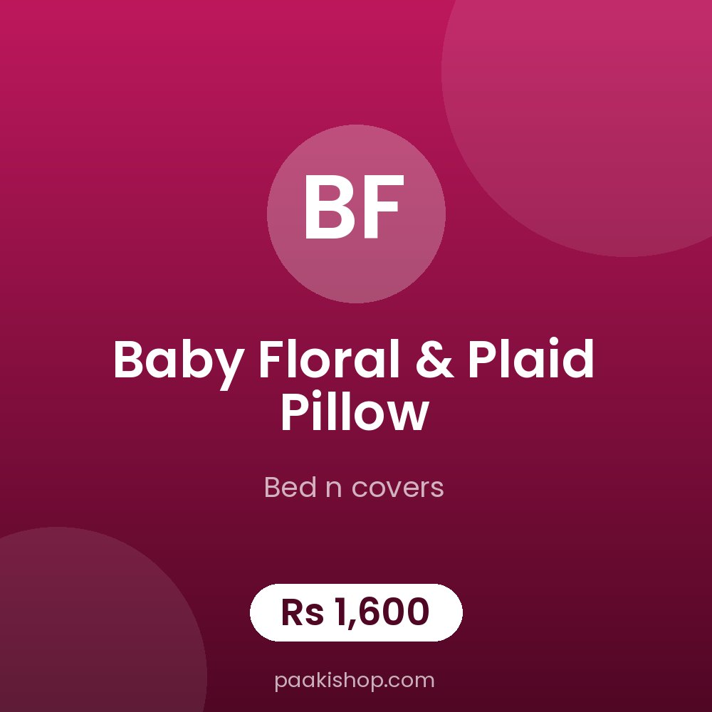 baby floral & plaid pillow