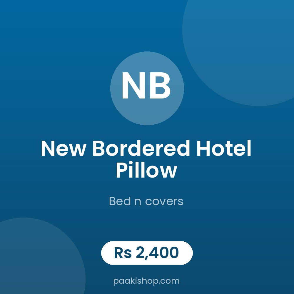 new bordered hotel pillow