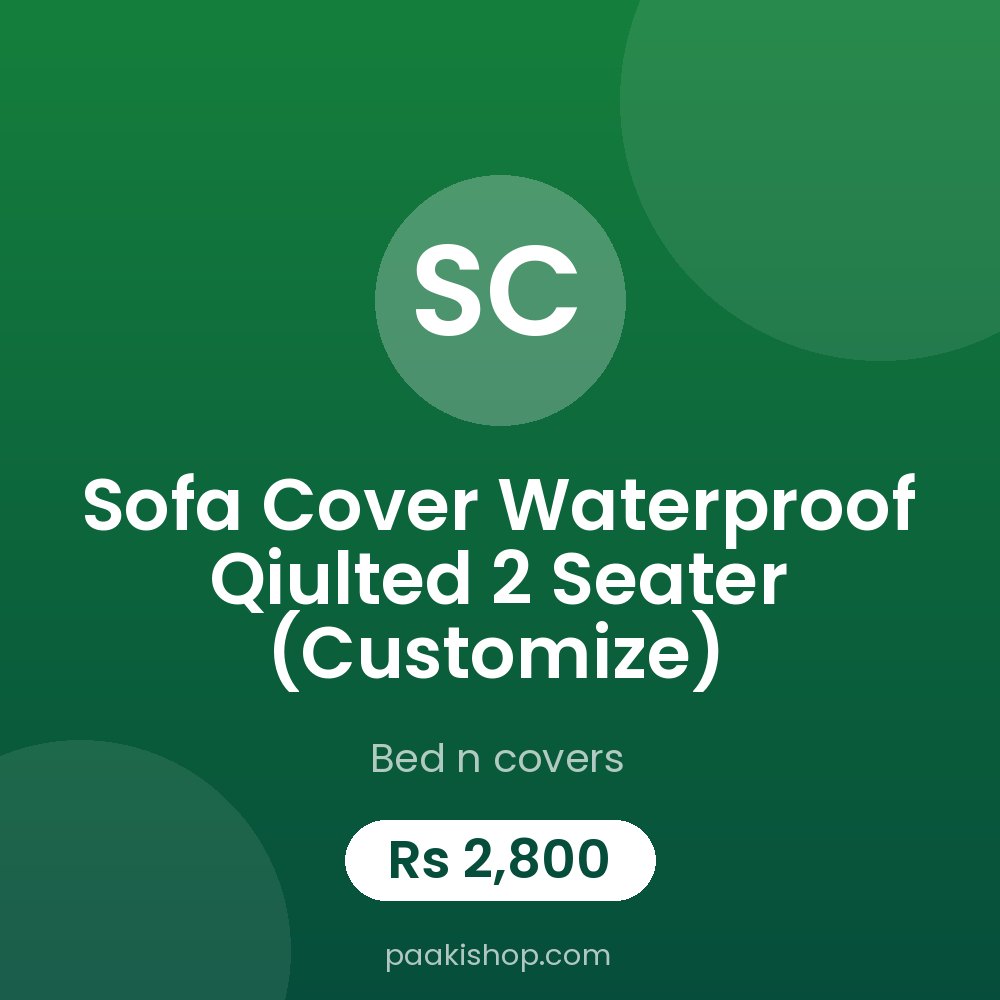 sofa cover waterproof qiulted 2 seater (Customize)