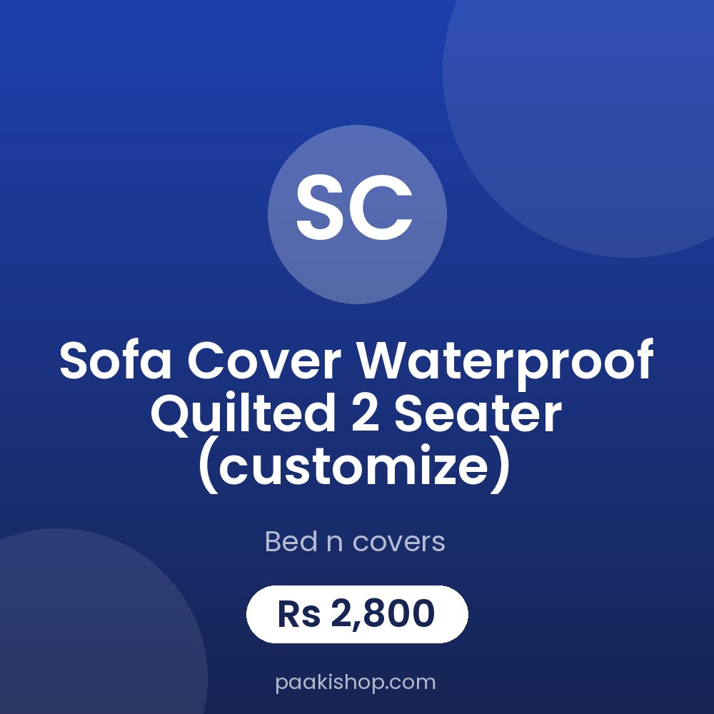Sofa cover waterproof quilted 2 seater (customize)