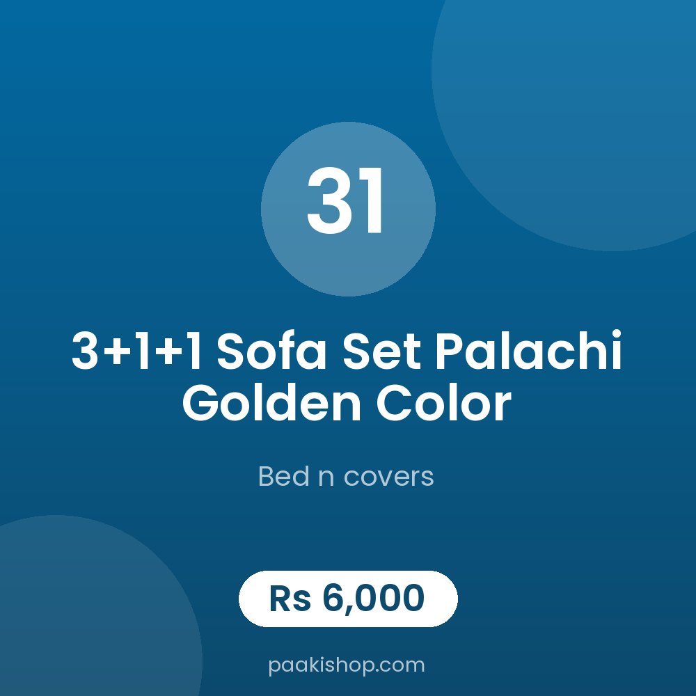 3+1+1 sofa set Palachi golden color