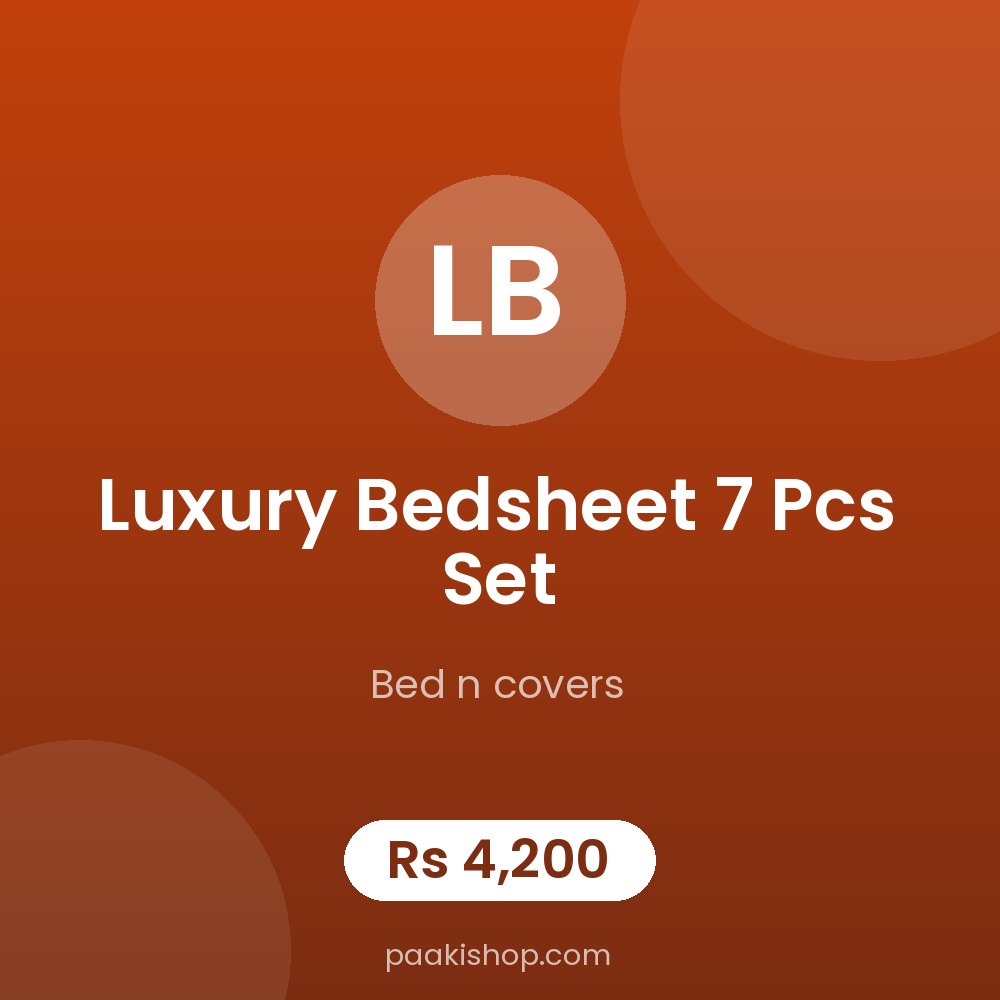 Luxury Bedsheet 7 pcs set