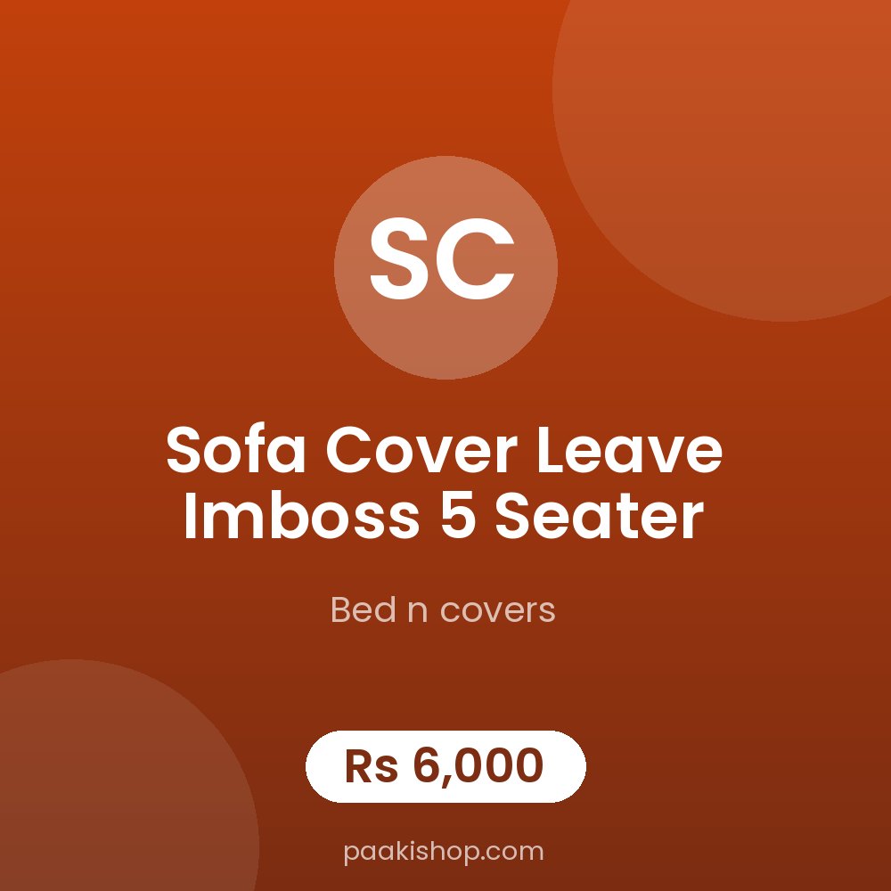 Sofa Cover Leave Imboss 5 seater