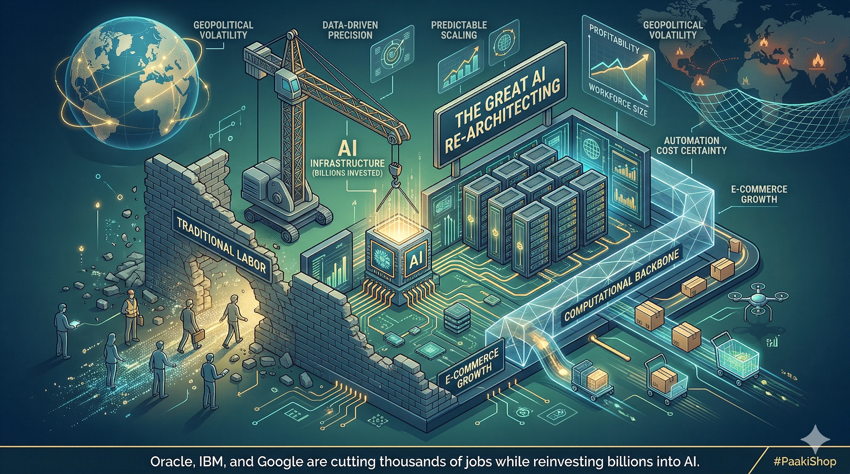 The Great AI Re-Architecting: Swapping Jobs for Infrastructure