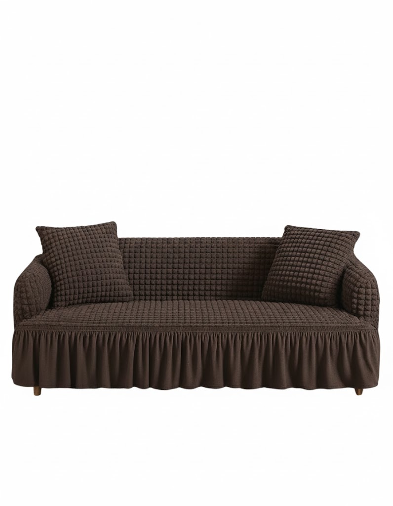 sofa cover bubble 1 seater  - brown